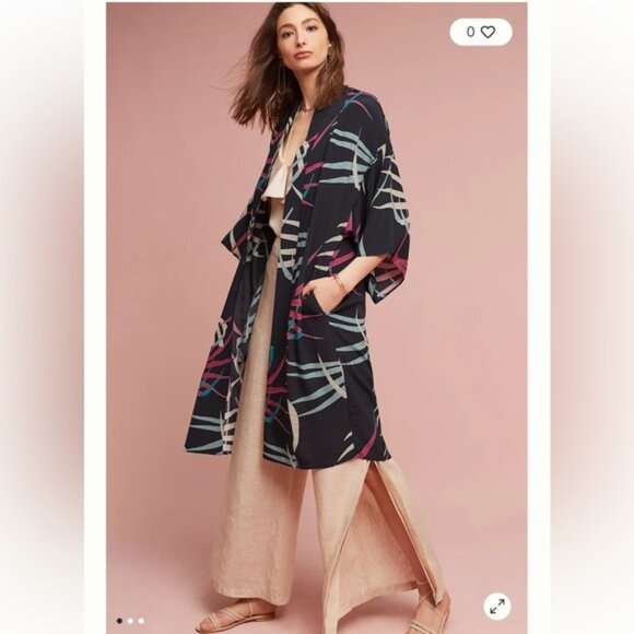 Maeve Anthropologie Kira Long Kimono Jacket Size XSS - Picture 3 of 14